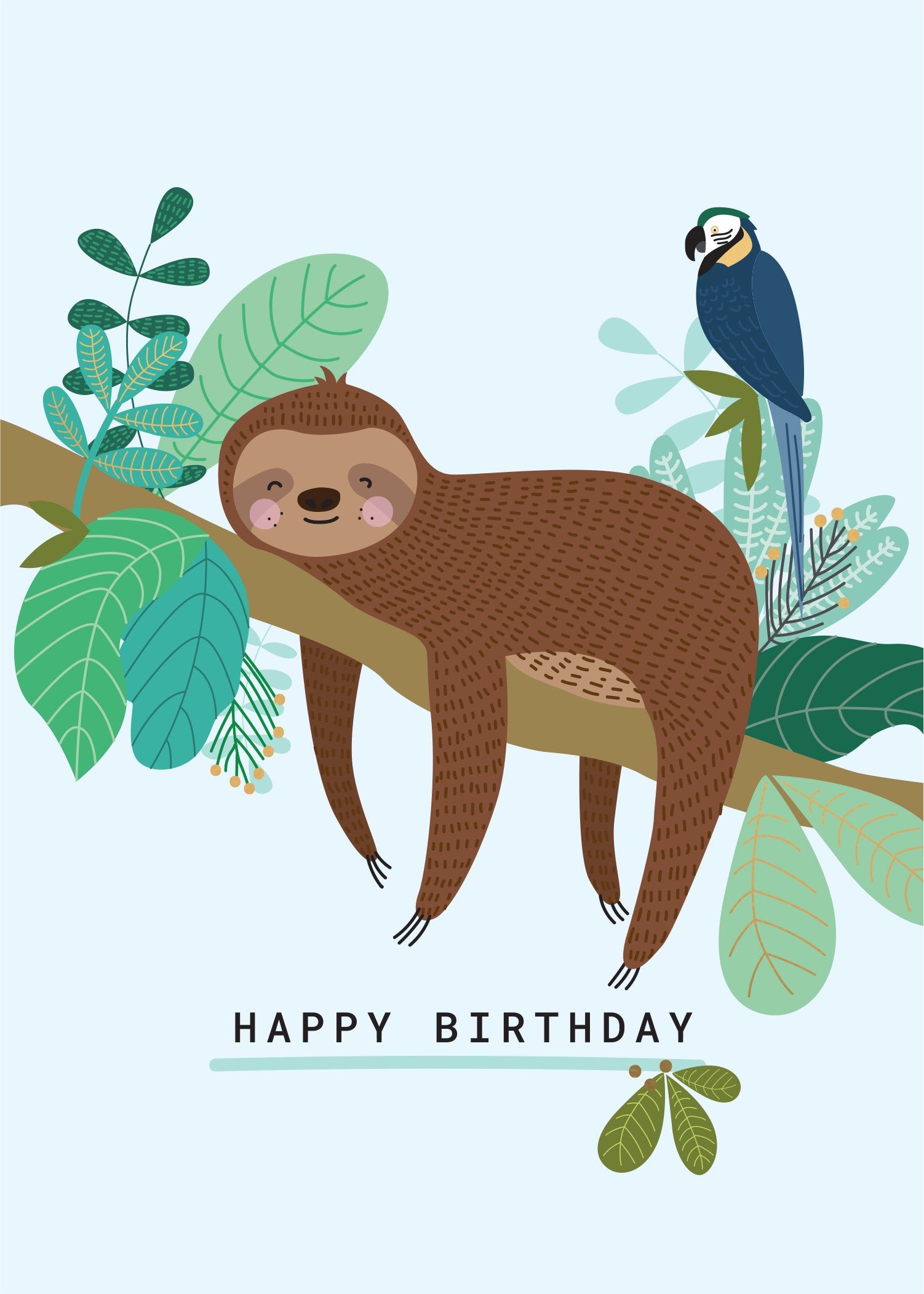 Birthday Card - Mr Sloth